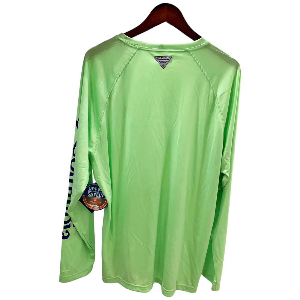 Columbia Men's PFG Terminal Tackle T-Shirt  Key West/Vivid Blue Logo - Picture 2 of 2